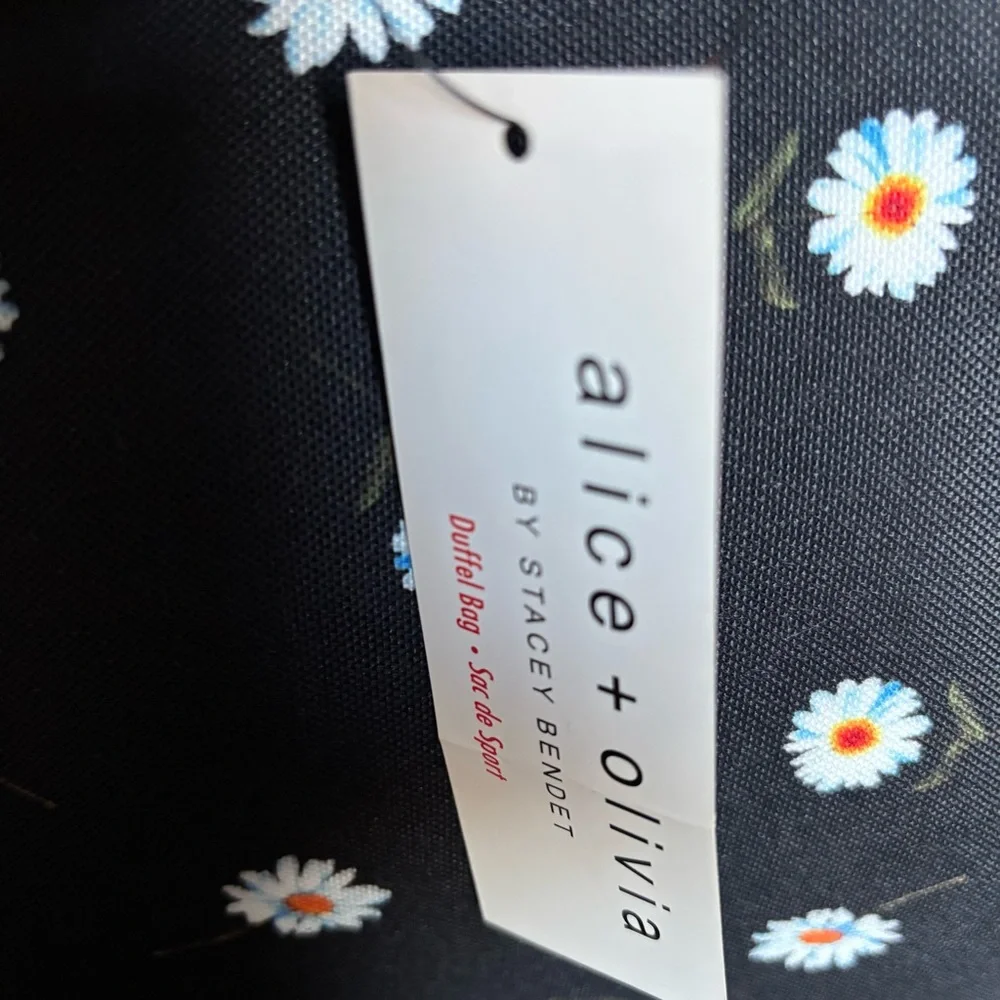 ALICE & OLIVIA Floral Black Duffel Bag, NWT - Picture 5 of 7
